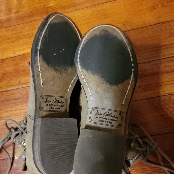 SAM EDELMAN MACKAY Nubuck Combat Booties Size 6- Olive Green - Picture 10 of 13